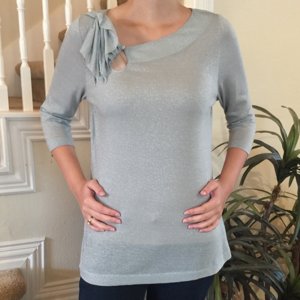 Anthropologie Deletta Metallic tunic